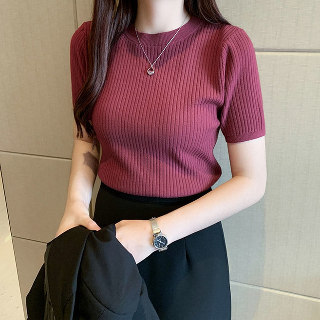 PEONIST 女款羅紋針織短袖T恤