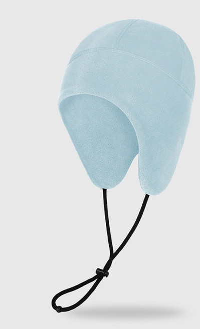 파라주니 겨울 이어머프 끈달린 아웃도어 보온 스포츠 모자 HJ0957, 블루, 1개