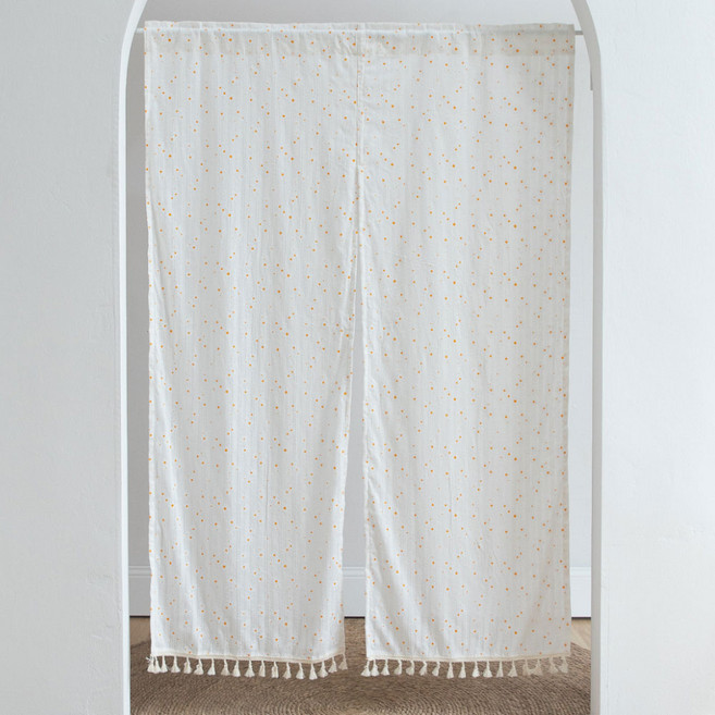 지앤와이 데이지 태슬 가리개 도어커튼 절개형