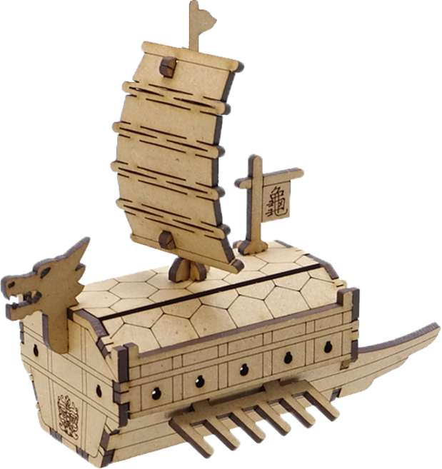 모또 거북선 3D 입체 나무퍼즐, 18피스, 혼합색상, 1개