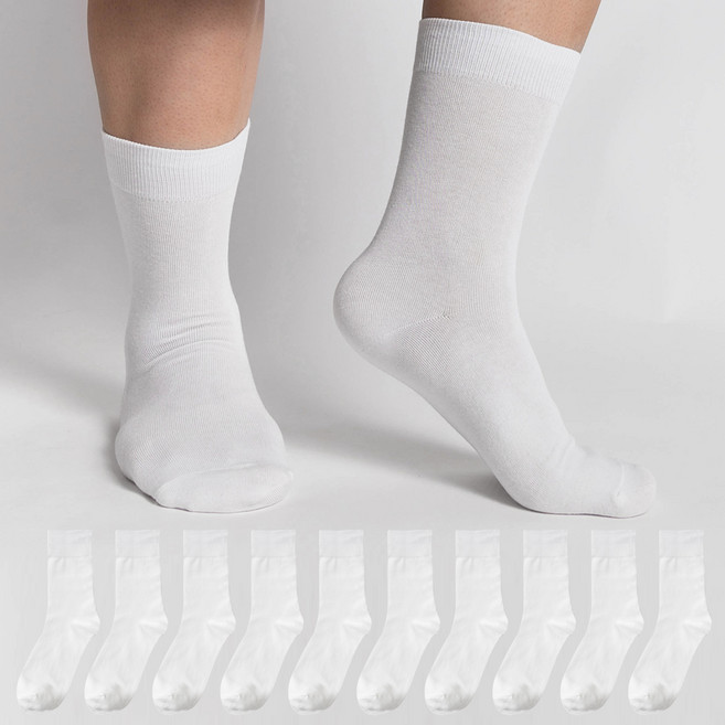 시너싹스 남성용 뉴 베이직 중목 양말 10켤레 세트