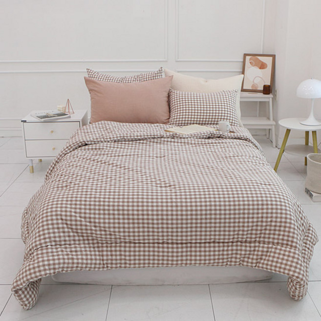 보몽드 국내제조 면30수 선염 사계절 차렵이불 포니체크