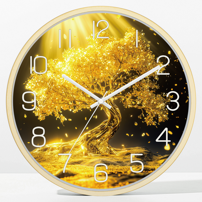 메르헨몬드 무소음 인테리어 벽시계, 황금돈나무03