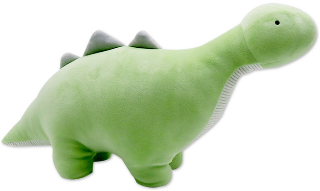 Dino Lab 瑪瑯麻糬恐龍附件娃娃寶寶腕龍, 29cm, 綠色