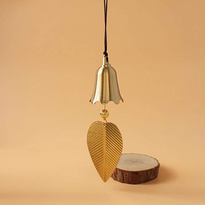 소유공간 나뭇잎 골드 다용도 도어벨 S261-0166ON, TYPE1