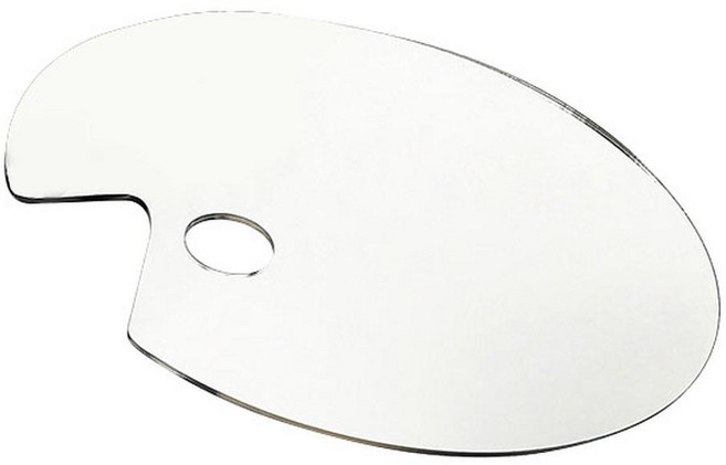 Edenstool 壓克力透明橢圓形調色盤 30 x 40 公分 2 公釐, 一格, 1個