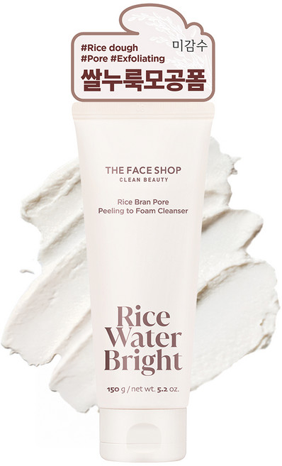 더페이스샵 미감수 브라이트 쌀겨 모공 필링 투 폼 클렌저, 1개, 150ml