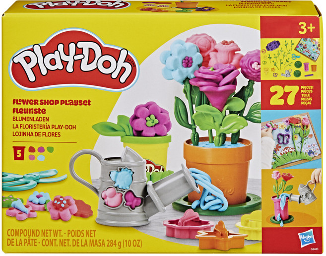 Hasbro 孩之寶 Play-Doh 培樂多 花店遊戲組, 混合顏色, 284g, 1個