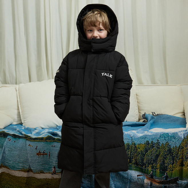 예일키즈 주니어 주니어용 래글런 탈부착 후드 롱 패딩 YJCPJPE43336