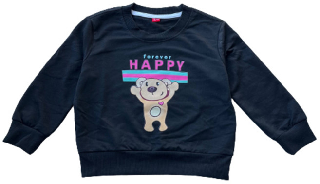 엠케이 아동용 해피 일러스트 긴팔 티셔츠