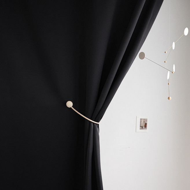 메종텍스타일 이지핏 방염 양면 암막 봉집형 가리개커튼