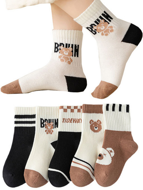 아동용 트랜디베어 양말 5켤레 세트