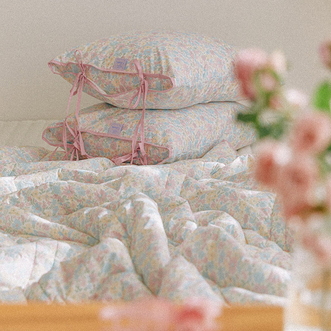 마틸라 러브바인더 셀루오실크 쿨 냉감 리본 양면 차렵이불