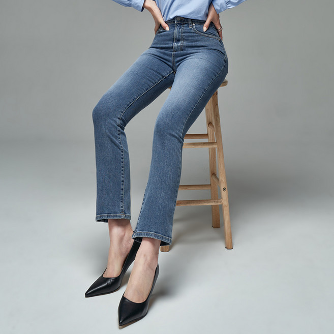 윈디윈디 여성용 마인 히든밴딩 세미 부츠컷 청바지 D06G8_wj2931