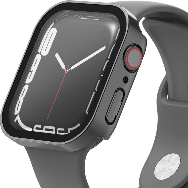 누아트 애플워치 프레임 풀커버 하드 케이스, 블랙, 1개