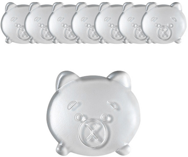 아이끌레 에어 투명 문 보호 패드, 곰, 8개