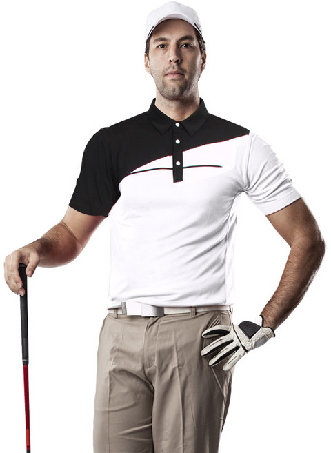 마인플로우 남성용 배색 골프 반팔 카라티 707TS02