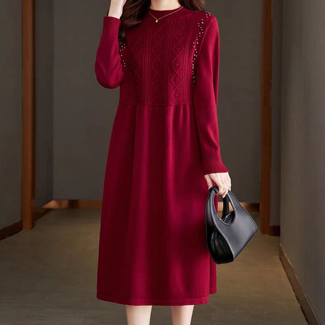 아뗄릭 구슬라인 스웨터 니트 원피스 10957