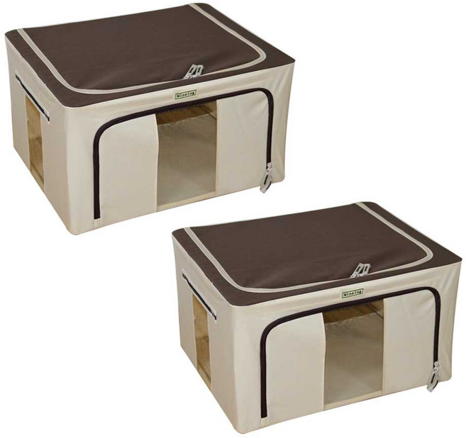 마이닝 모던 베이직 리빙박스, 베이지, 2개