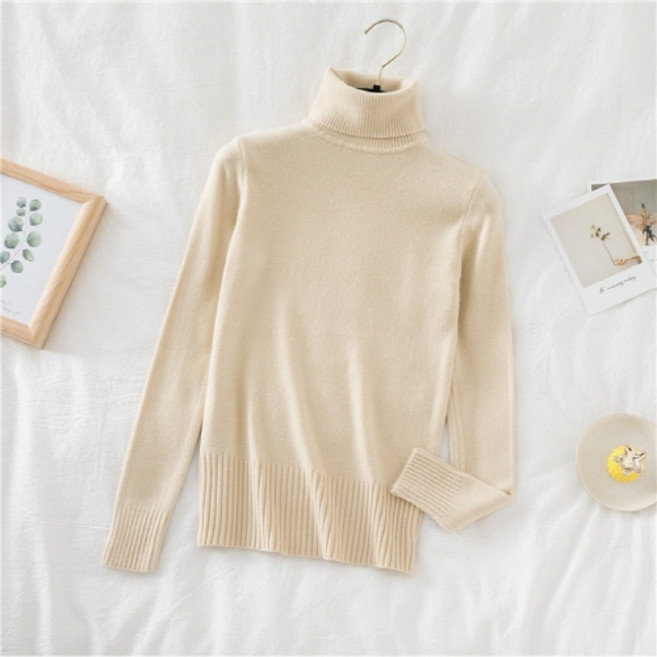 안다로미 여성용 라이프스타일 목폴라 니트