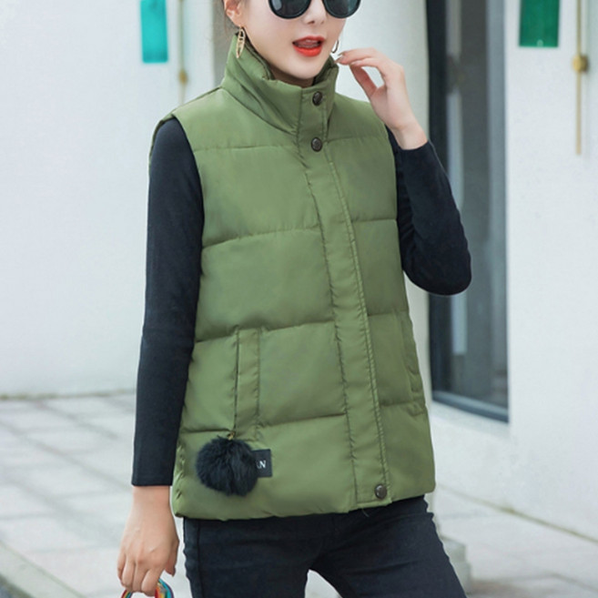 Unhave女款翻領羽絨背心