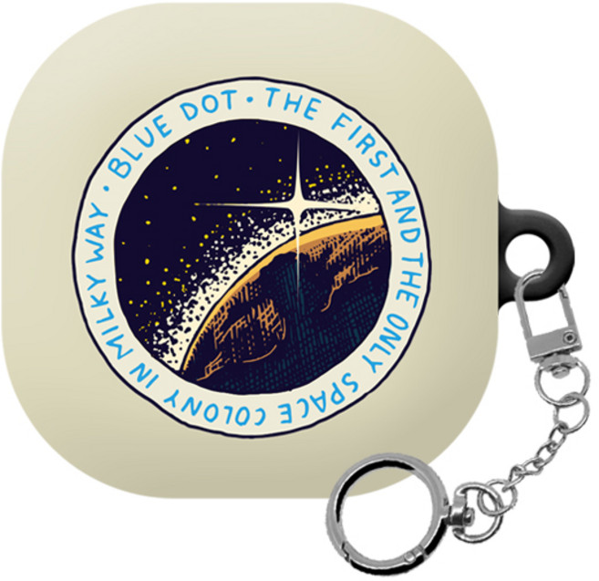 몬드몬드 스케치 스페이스 갤럭시 버즈프로 버즈라이브 하드 케이스 + 키링, 002, 1개