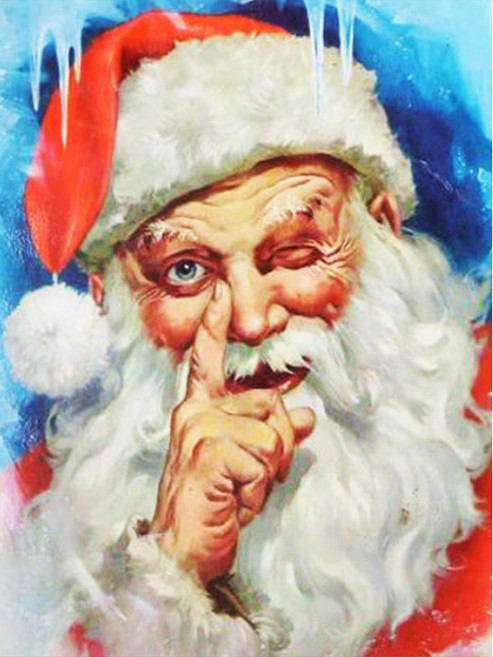 알로데 산타 클로스 크리스마스 선물 DIY 보석십자수 30 x 40 cm, NO 01, 1개