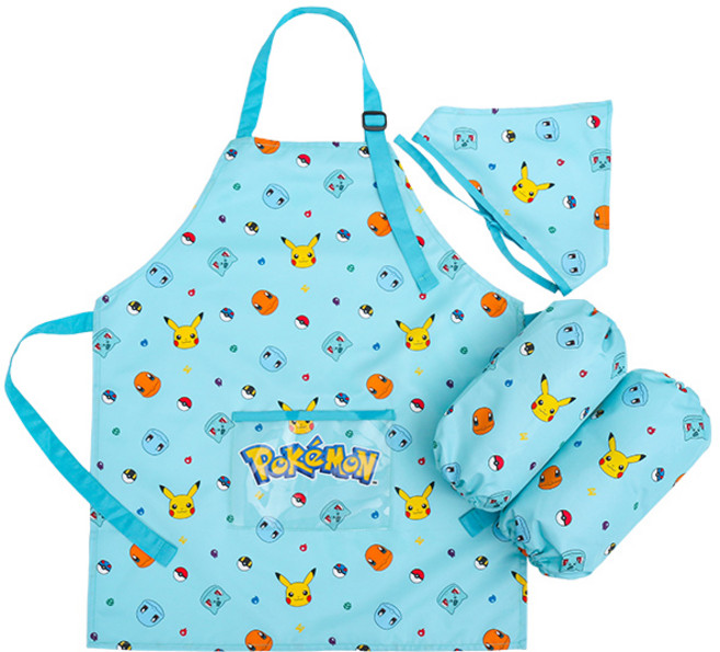 포켓몬스터 아동용 버디 앞치마 + 토시 + 두건 세트 PP078