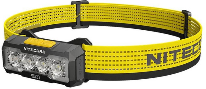 NITECORE 奈特科爾 600流明 123米 超輕量三色溫頭燈 MCT燈珠 越野跑 USB-C NU27, 黑色, 1個