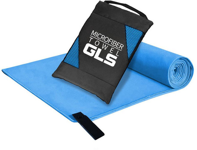 GLS 超細纖維多功能快乾運動毛巾, C2藍, 1個