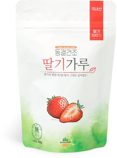 산마을 동결건조 딸기가루, 60g, 1개 - 쿠팡
