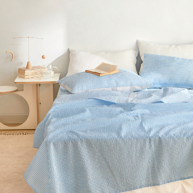 아이르 그랑드 시어서커 여름 홑이불, 블루