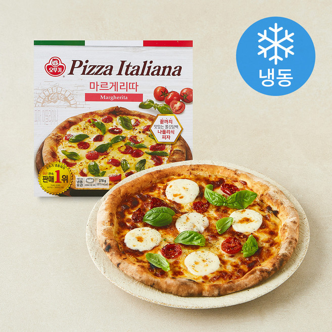 오뚜기 피자 이딸리아나 마르게리타 (냉동), 378g, 1개, 1개입