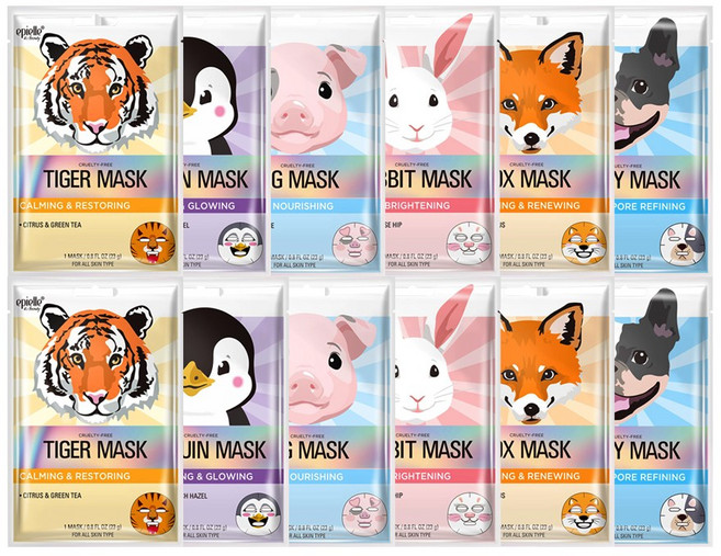 에피엘르 NEW 동물 캐릭터 마스크팩 6종 세트, 2개