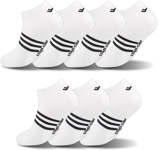PRO-SPECS 男士運動無緩衝短筒襪, 7雙, 白色
