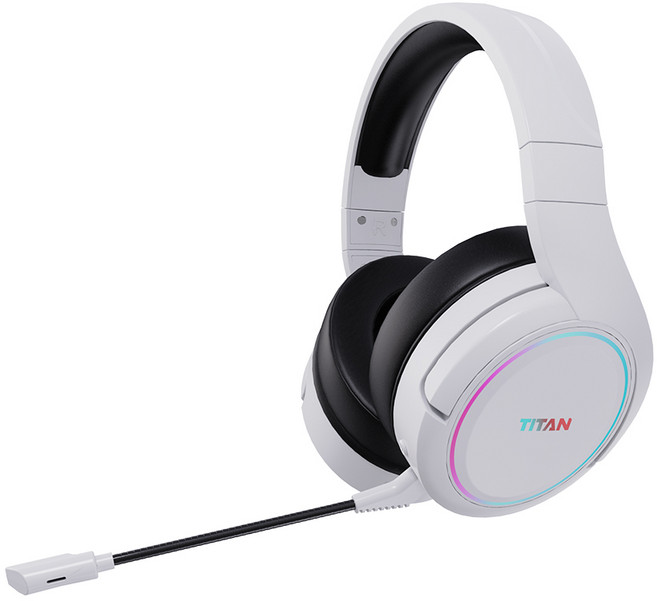 제닉스 가상 7.1 채널 무선 게이밍 헤드셋, 화이트, TITAN WH6