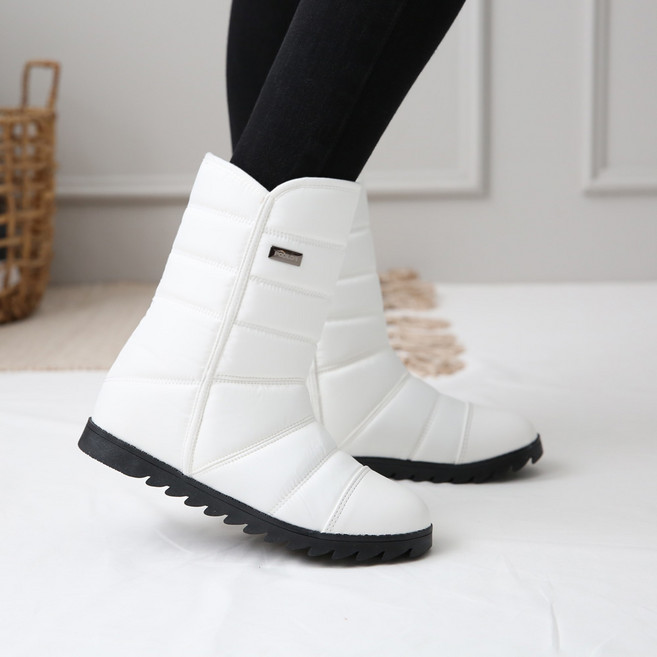 풀로어 단골언니 여성용 미쉐린 슬림라인 미들 패딩 부츠