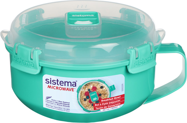 시스테마 전자레인지용 브랙퍼스트 핸들 멀티 찜기 850ml, 민티틸, 1개