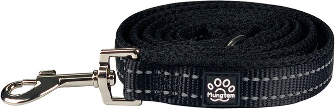 멍템 반려동물 메쉬 리드줄, 블랙, 1개