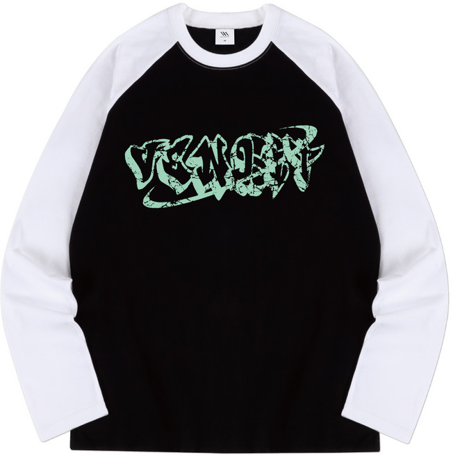 벤힛 스크래치로고 레글런 롱 슬리브 통기성 긴팔 티셔츠