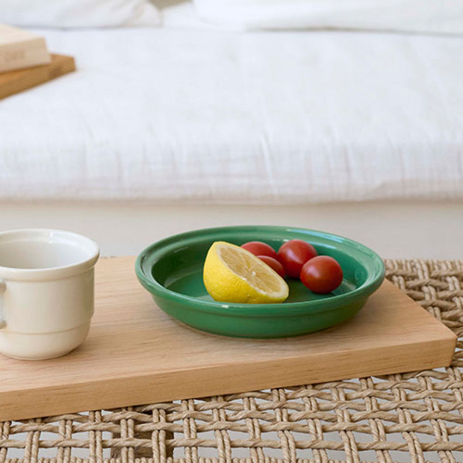 에라토 리츠 컬러 원형 브런치 디저트 접시, 그린, 1개