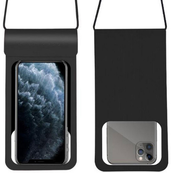 아웃도어 낚시 포켓 휴대폰 터치 방수팩, 블랙, 1개