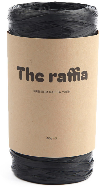 니트위트 더 라피아 뜨개실, 2601-1 블랙, 1개