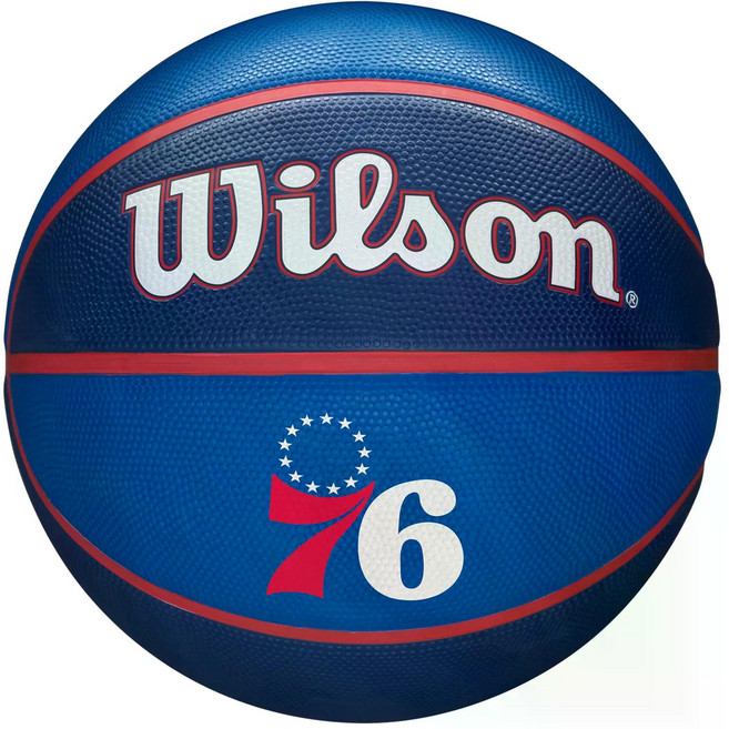 윌슨 NBA Team 필라델피아 농구공, 1개, WTB1300XBPHI
