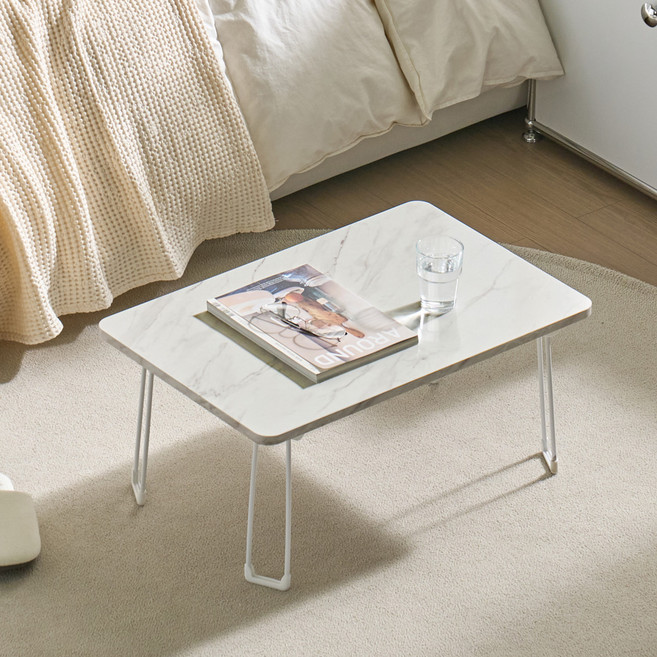 아이캔컴퍼니 E0 LPM 루미너스 접이식 테이블 600, 마블