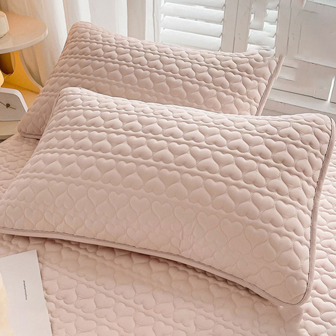 하트 퀼팅 방수 베개 커버