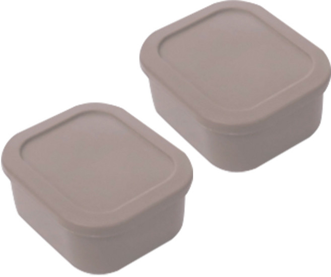 유하우스 삶아 쓰는 실리콘 밀폐용기 브라운, 2개, 300ml