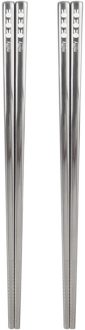 미피 아동용 스텐 진공 젓가락, 실버, 단품, 2개