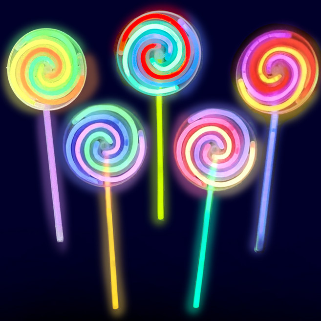 비에이비오 야광 GLOW IN THE DARK 캔디 스틱, 혼합색상, 5개