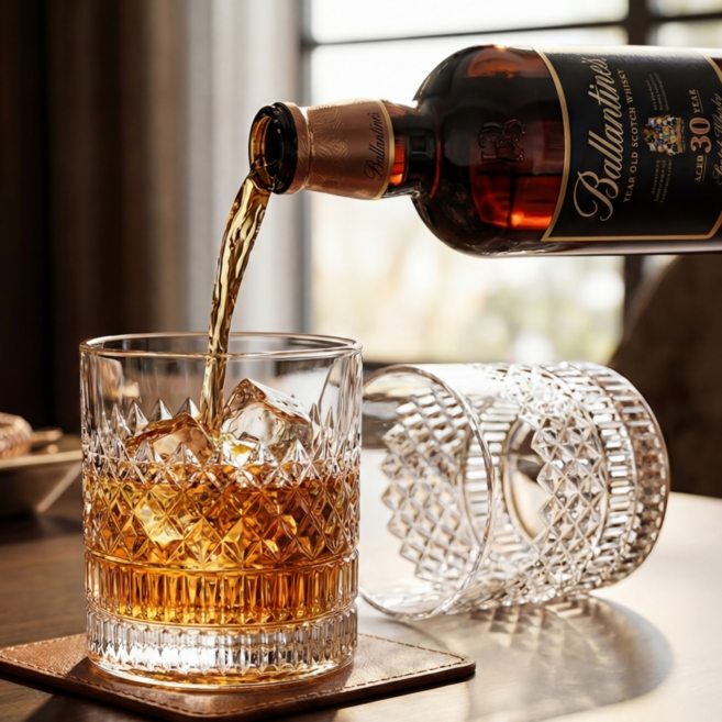 차오름 위스키 양주 온더락잔, 2개